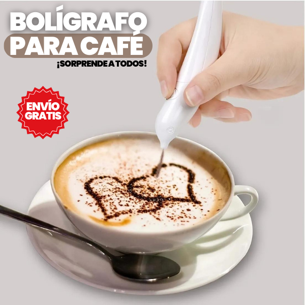 BOLÍGRAFO DECORADO DE CAFÉ + ENVÍO GRATIS