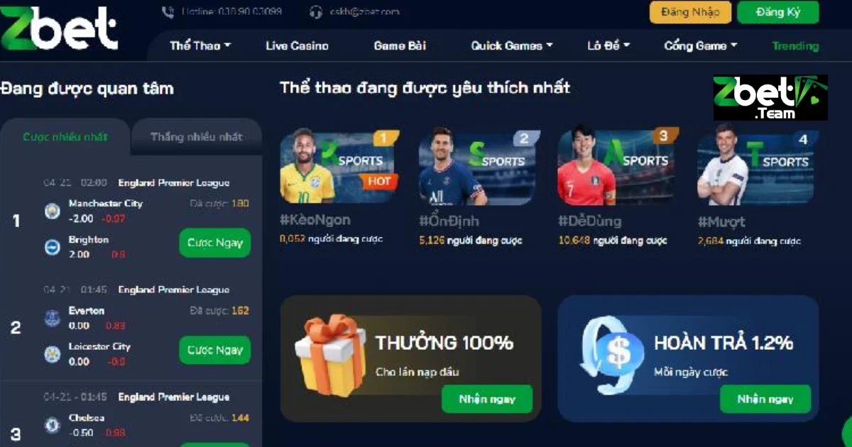 C&aacute;c bước cơ bản khi c&aacute; cược b&oacute;ng đ&aacute; tại Zbet